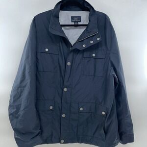 Brooks Brothers 346 Coat Men's Full Zip/Buttons Waistband  XXL Windbreaker Navy